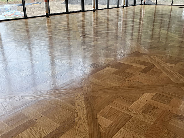 Pose de parquet massif près d'Orléans
